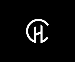 Obraz premium CH letter simple clean logo design
