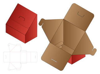 Box packaging die cut template design. 3d mock-up