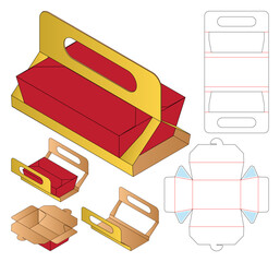 Box packaging die cut template design. 3d mock-up