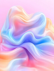Obraz premium Abstract, vibrant, flowing shapes in pastel colors