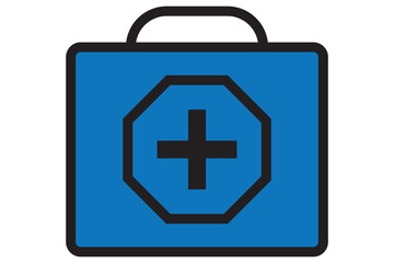 Frist Aid Kit icon design with white background stock illustration . 1176