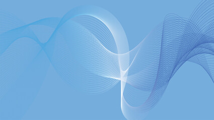 Blue wavy line effect for company