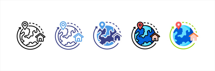 Expatriate Multi Style Icon Set