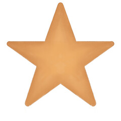 Hand-drawn star illustration in a warm gold hue, perfect for festive designs. This PNG file comes with a transparent background, making it easy to use for a greeting card, social media graphic