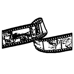 Vintage Film Strip Line Art