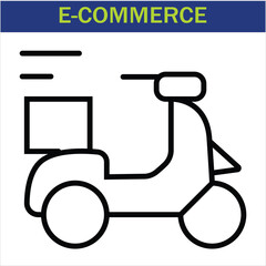 E-commerce Line Editable Icons. Vector illustration in modern thin line style of online marketing related icons.  E-commerce symbol collection. Editable stroke. EPS 10.