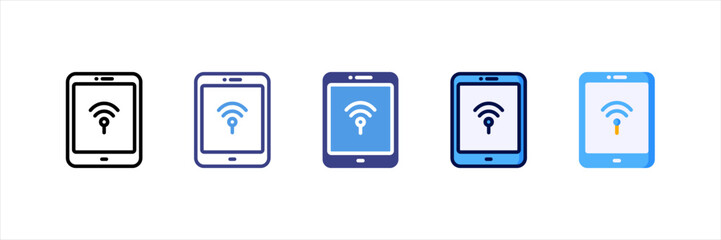 Tablet Multi Style Icon Set