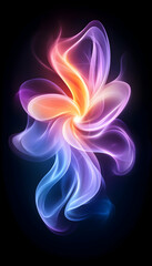 Abstract glowing flower design
