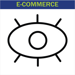 E-commerce Line Editable Icons. Vector illustration in modern thin line style of online marketing related icons.  E-commerce symbol collection. Editable stroke. EPS 10.