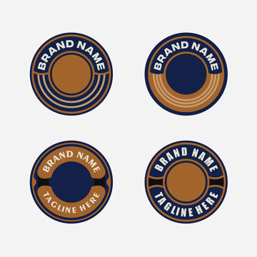 logo badge design template with the text editable for clothing, sport and apparel
