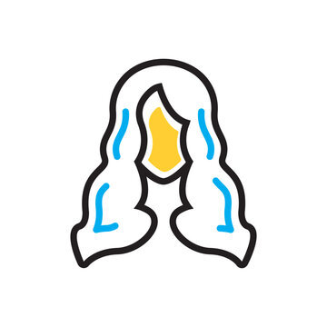 recommend clip art: Multi color icon for hair