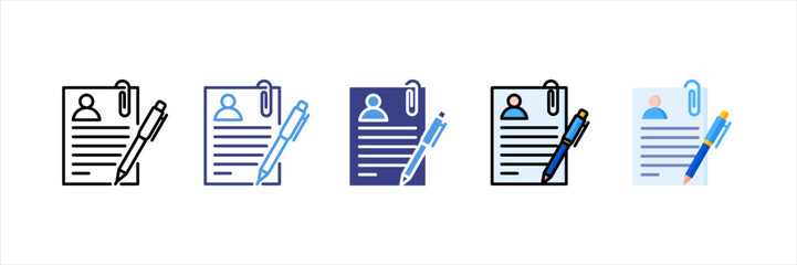 Resume Multi Style Icon Set