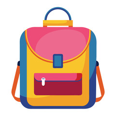 colorful school bag vector image on white background