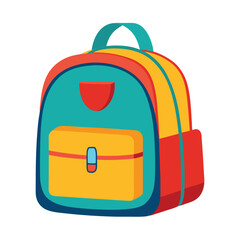 colorful school bag vector image on white background