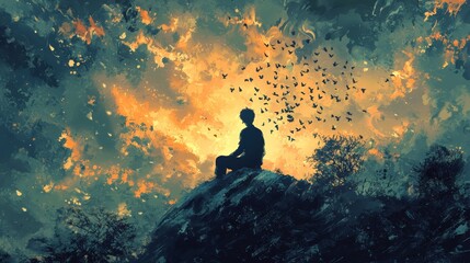 Out of creativity illustration, colorful 