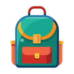 colorful school bag vector image on white background