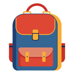 colorful school bag vector image on white background