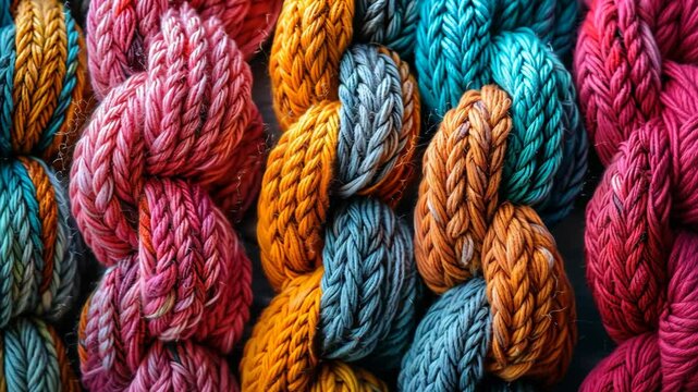  Multicolored knitted pattern with a soft texture