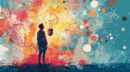 Out of creativity illustration, colorful 