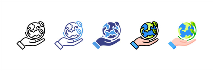 Save The Planet Multi Style Icon Set