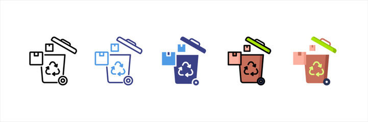 Paper Recycle Multi Style Icon Set