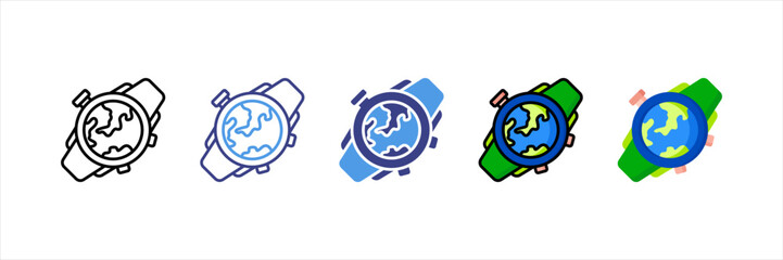 Smartwatch Multi Style Icon Set