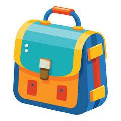 colorful school bag vector image on white background