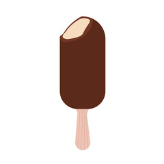 chocolate ice cream vector illustration cartoon