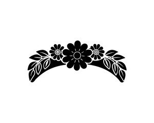 creative details floral headband icon vector illustration