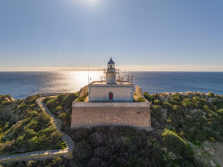 Faro Isla de Escombreras en Cartagena, Murcia, España