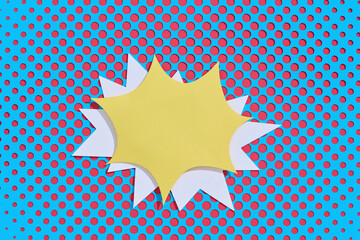 Pop Art Comic Style Explosion Background in Bright Colors