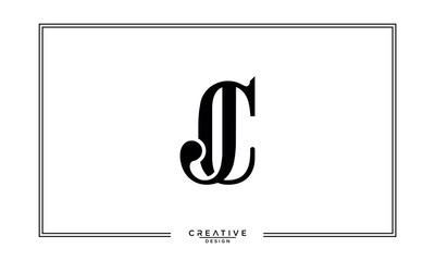 CJ, JC,C , J, Abstract Letters Logo Monogram