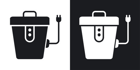 Garbage disposal icons pack in solid style