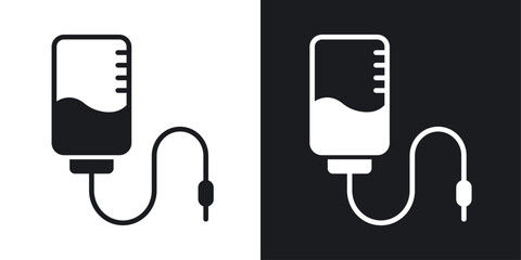 Intravenous icons pack in solid style