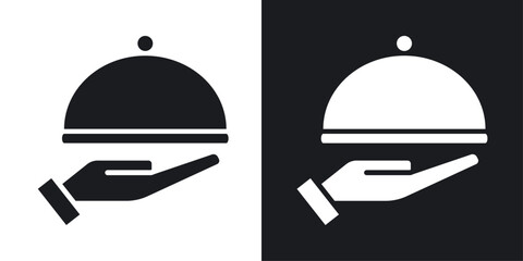 Restaurant Tray icons pack in solid style