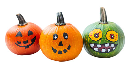 Cute Halloween Pumpkins Easy DIY Decor Ideas on transparent background