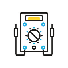Multi color icon for voltmeter
