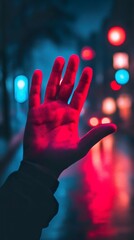 Neon Hand: A City at Night