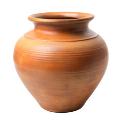 clay pot isolated on white background