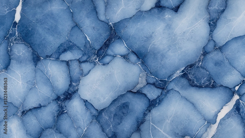 Poster blue marble texture featuring soft veins and varying hues of blue and white creating an elegant patt