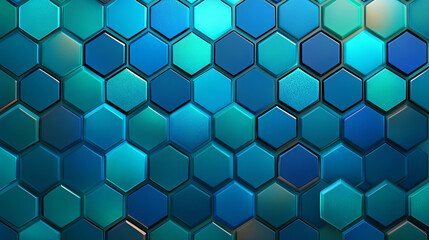 Fototapeta premium Textured Blue Hexagonal Pattern Creating a Modern and Vibrant Backdrop