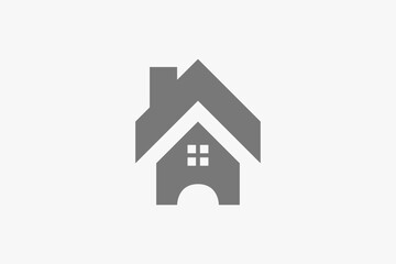 modern minimalist home silhouette logo 