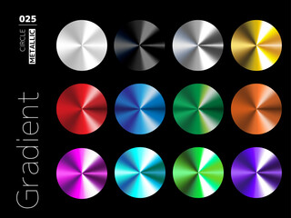 グラデーションの円形スタイルのセット 025