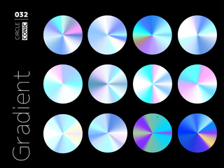 グラデーションの円形スタイルのセット 032