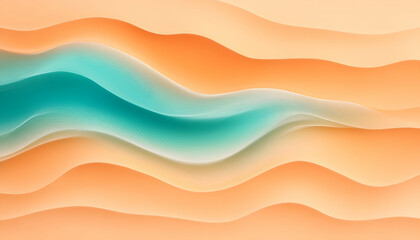 Fototapeta premium Abstract wavy sand with turquoise water
