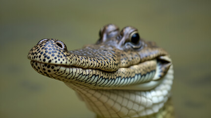 Obraz premium Close-up of a gharial snout (Gavialis gangeticus).