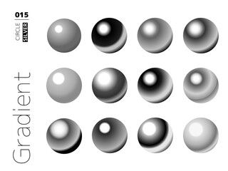 グラデーションの球形スタイルのセット 015