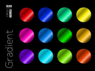 グラデーションの円形スタイルのセット 020
