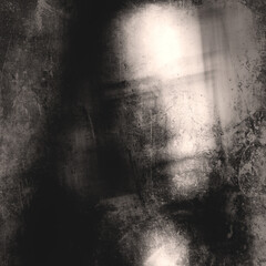 Fashion portrait of woman, grunge texture