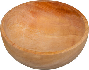 Natural Wood Saucer Isolated Transparent